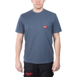 ARBEITS-T-SHIRT KURZÄRMLIG BLAU