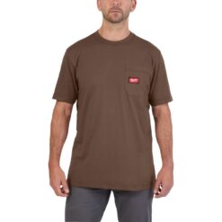 ARBEITS-T-SHIRT KURZÄRMLIG BRAUN