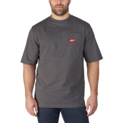 ARBEITS-T-SHIRT GRAU KURZÄRMELIG